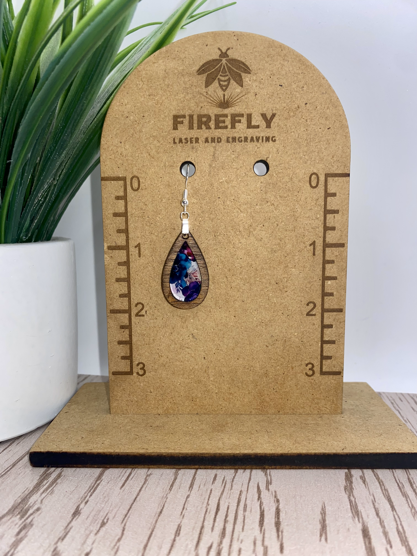 Watercolor Floral Earrings-Boho/round/teardrop