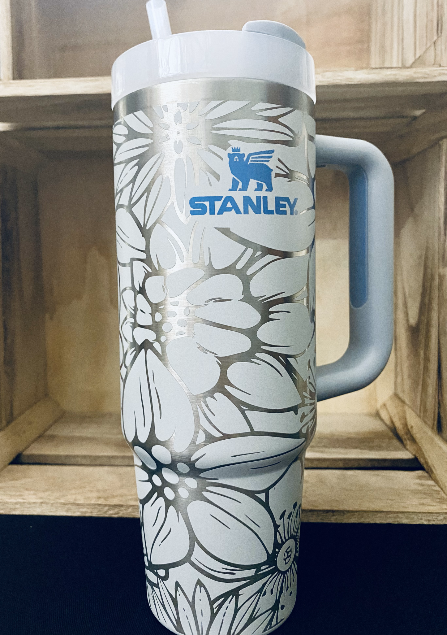 30oz Stanley w/ Vibrant Floral Wrap – Firefly Laser and Engraving