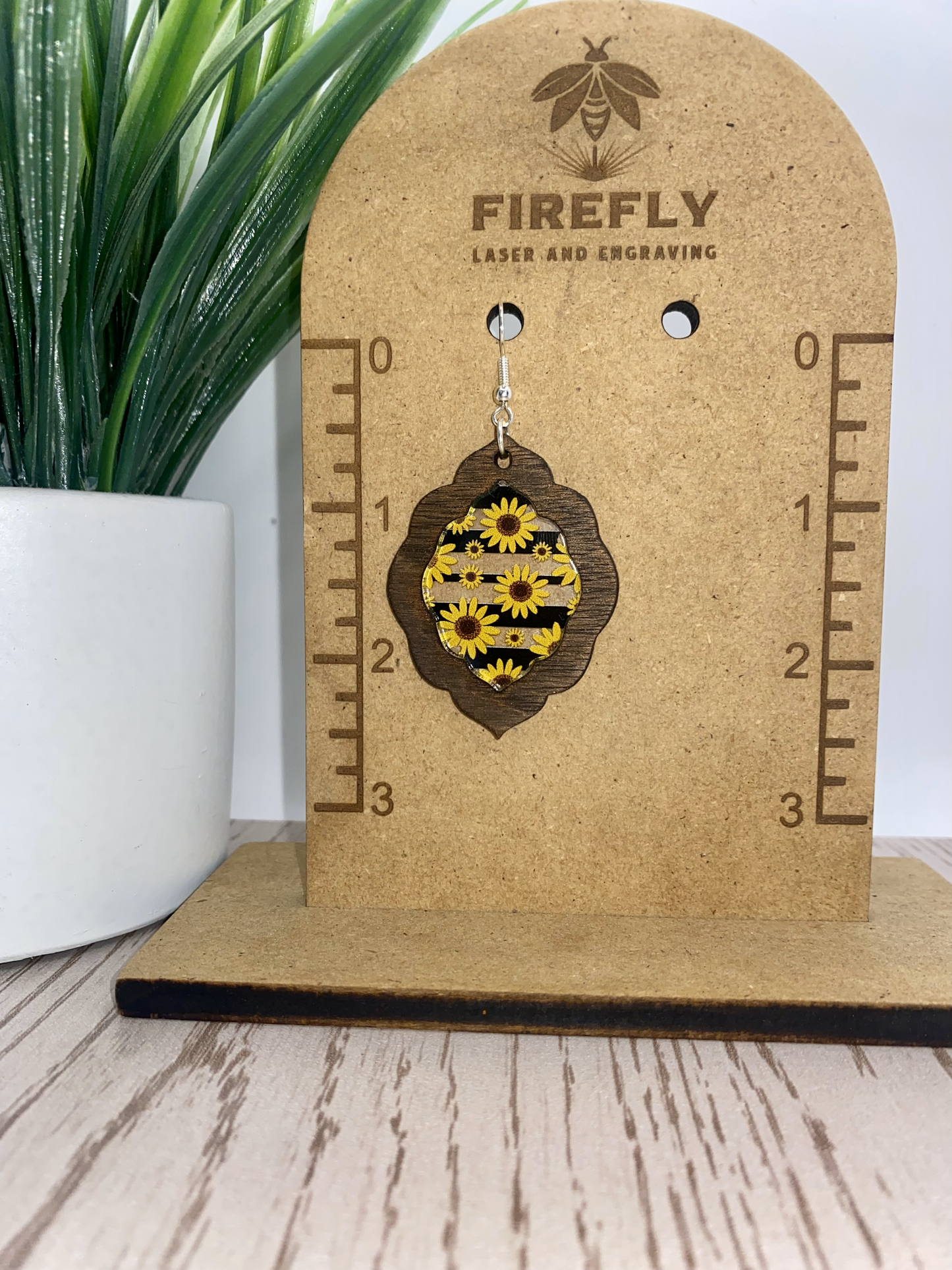 Yellow Daisy Flower Earrings