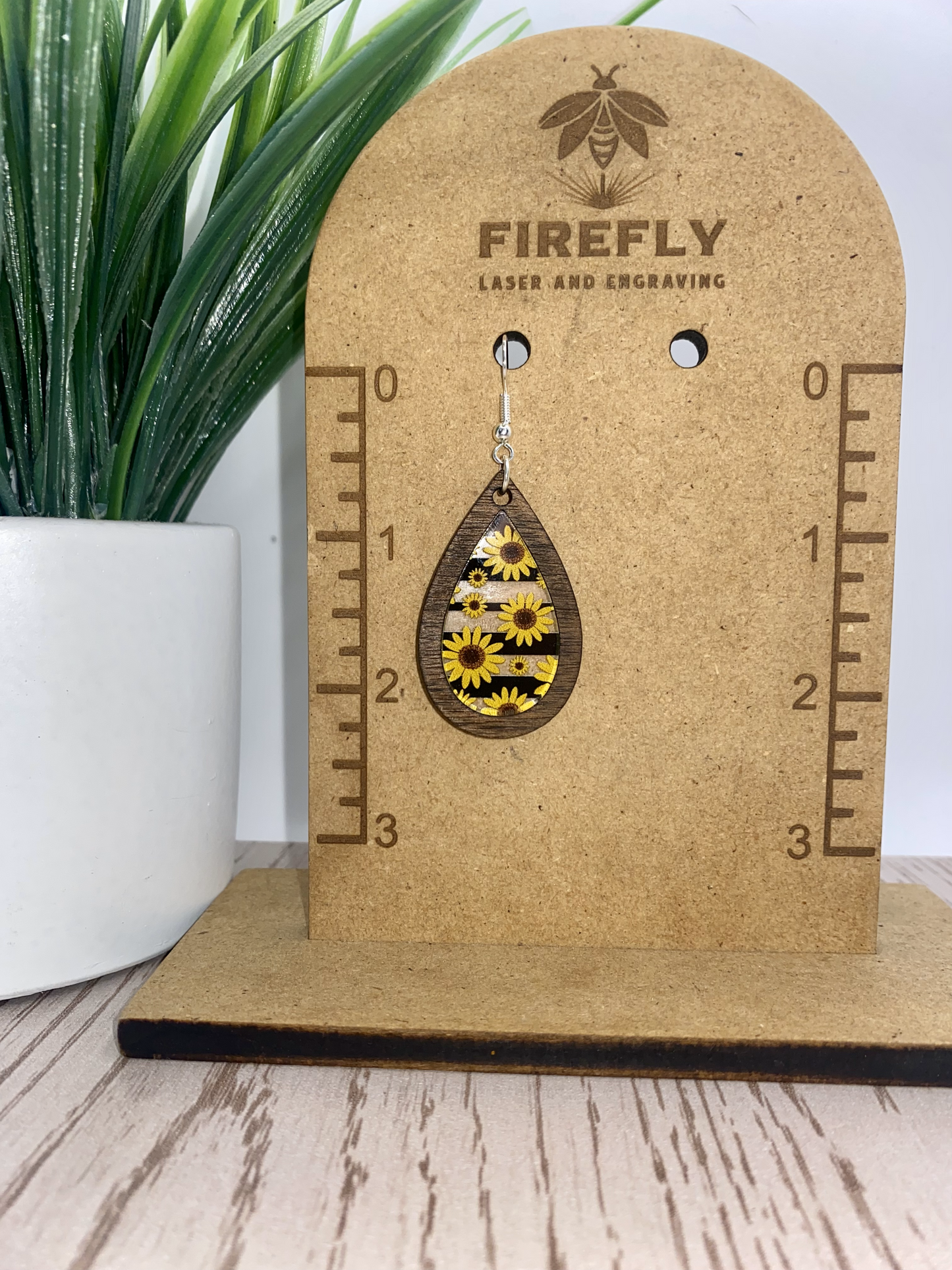 Yellow Daisy Flower Earrings