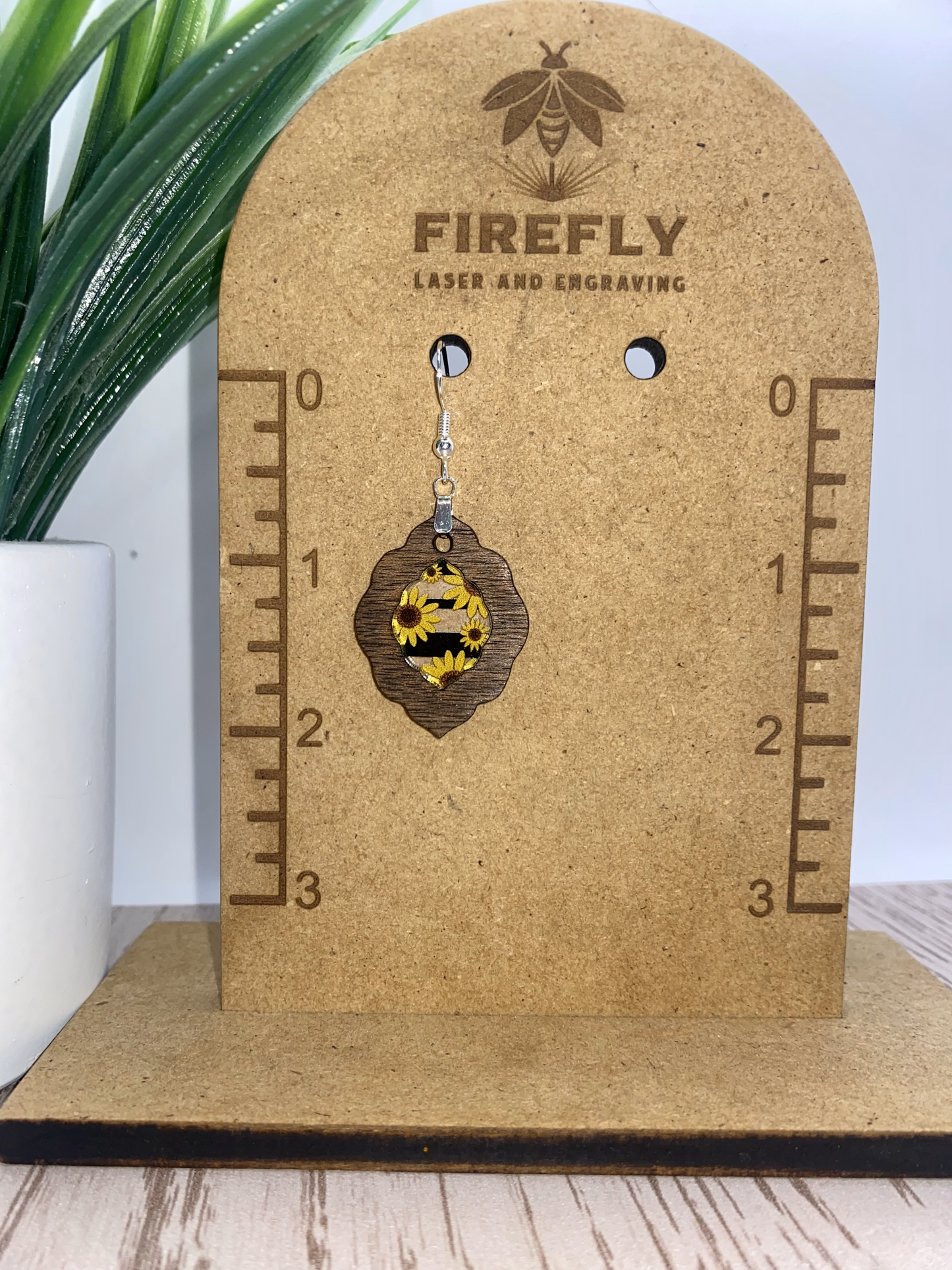 Yellow Daisy Flower Earrings