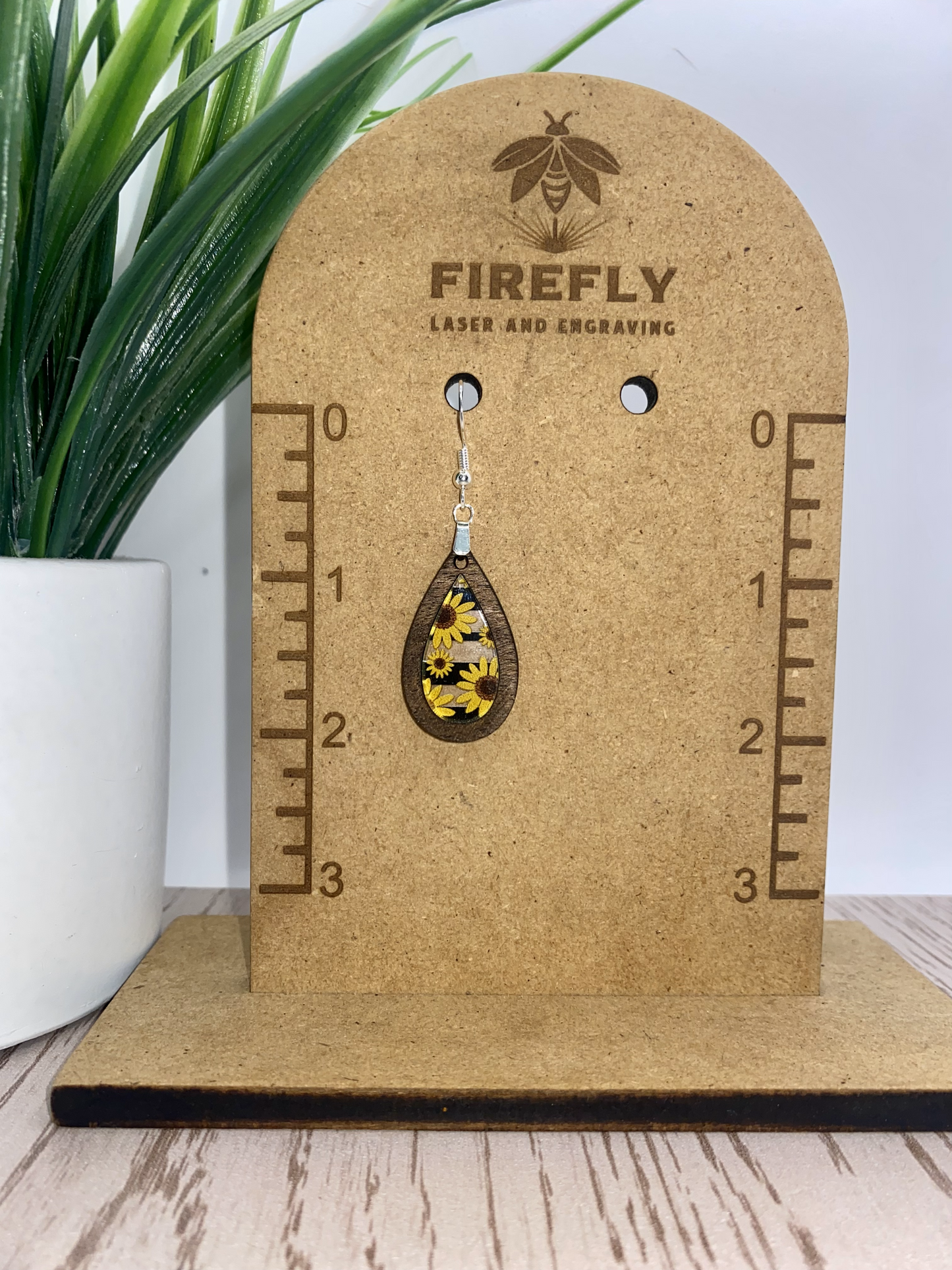 Yellow Daisy Flower Earrings