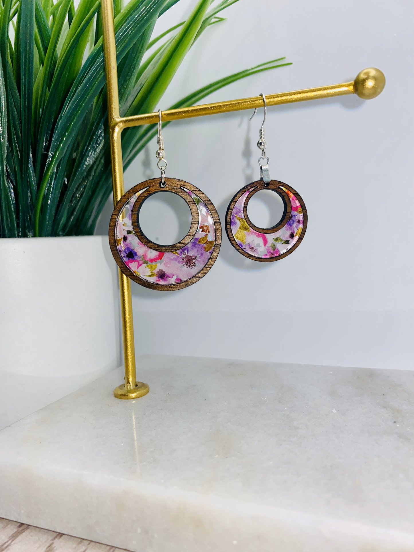 Pink Floral Earrings-Round/Teardrop/Boho