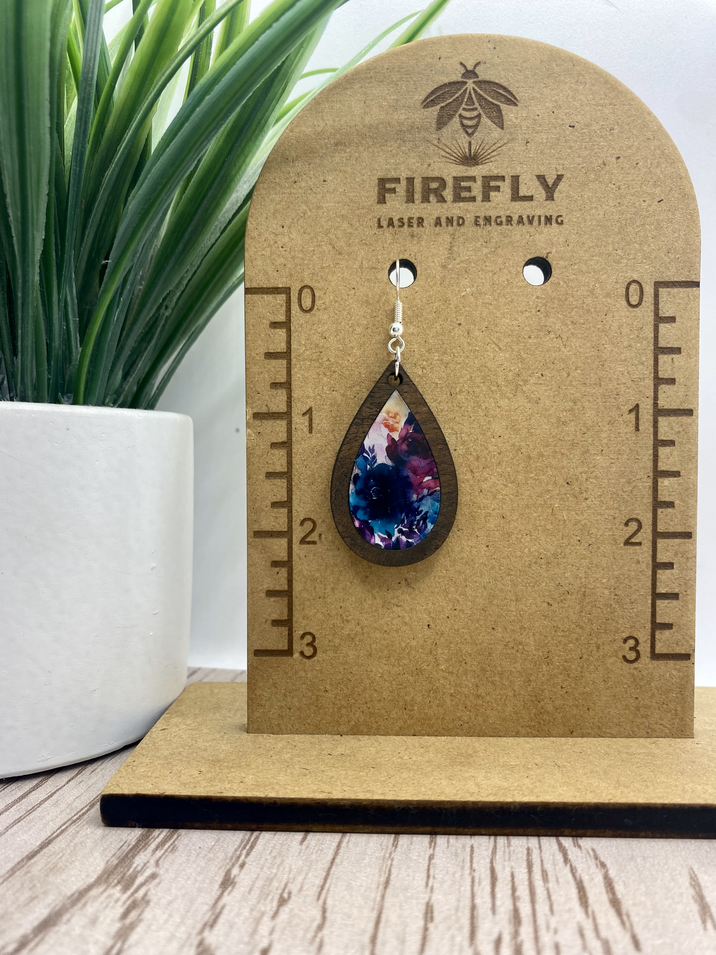 Watercolor Floral Earrings-Boho/round/teardrop