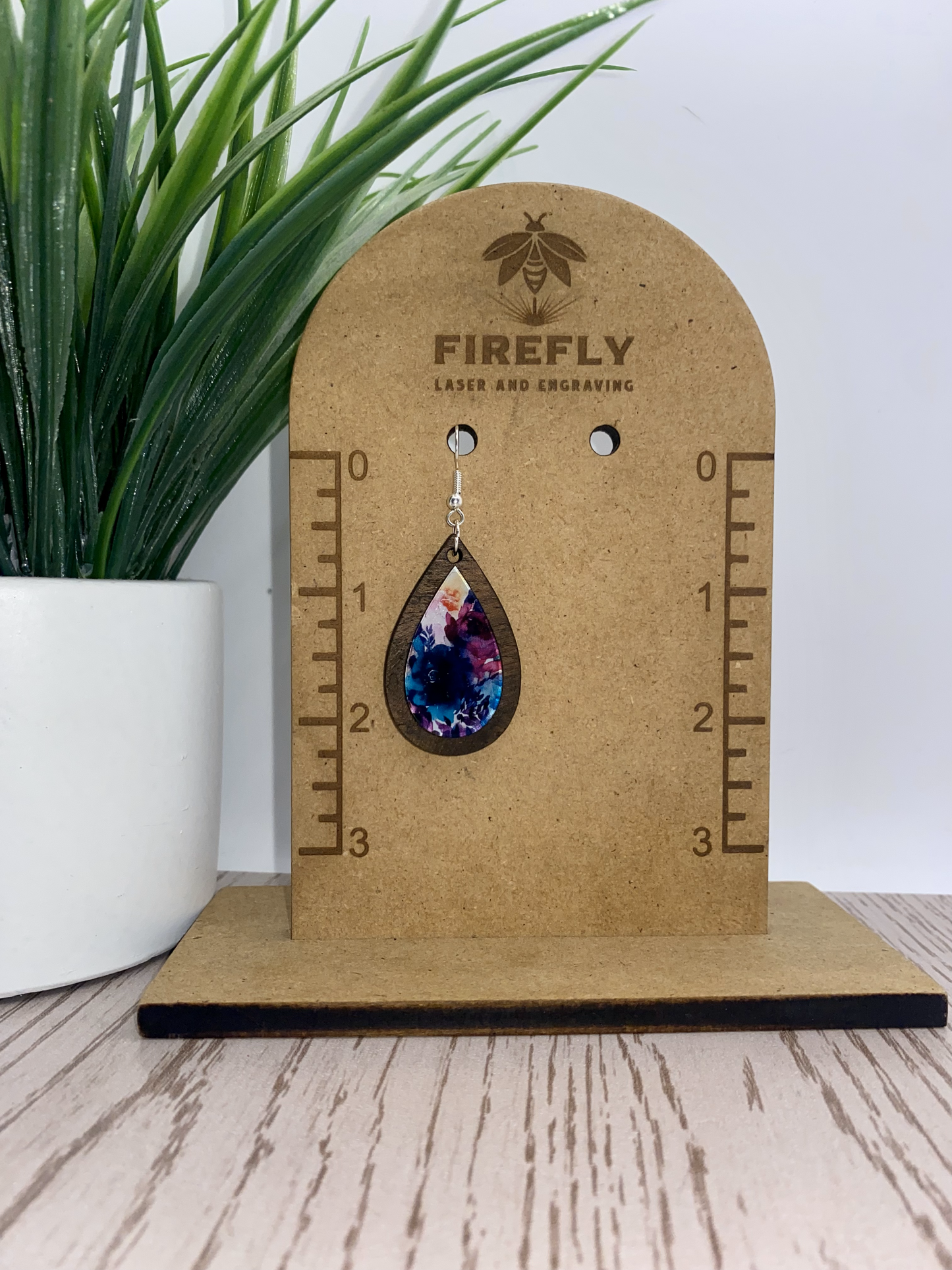 Watercolor Floral Earrings-Boho/round/teardrop