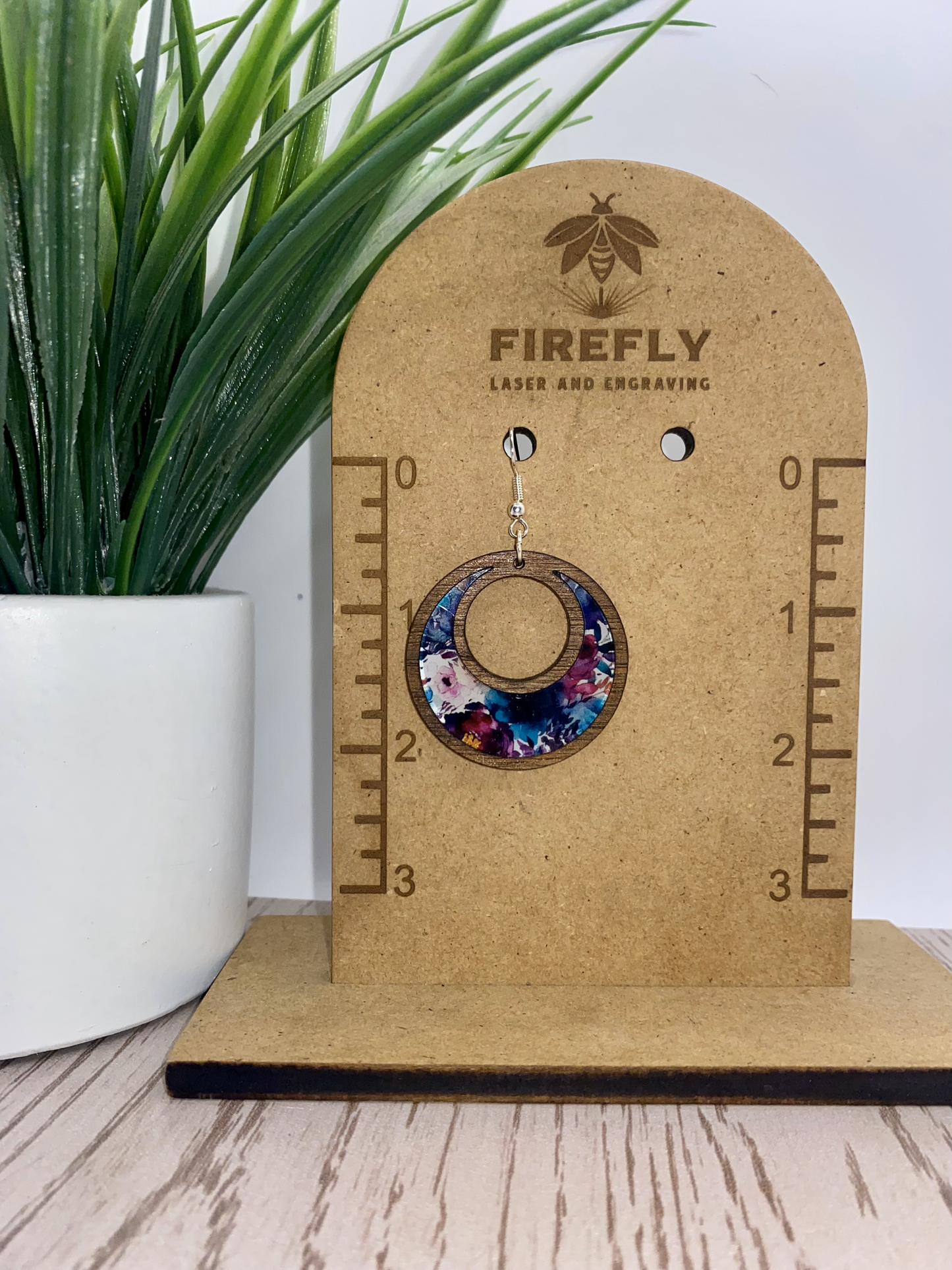 Watercolor Floral Earrings-Boho/round/teardrop