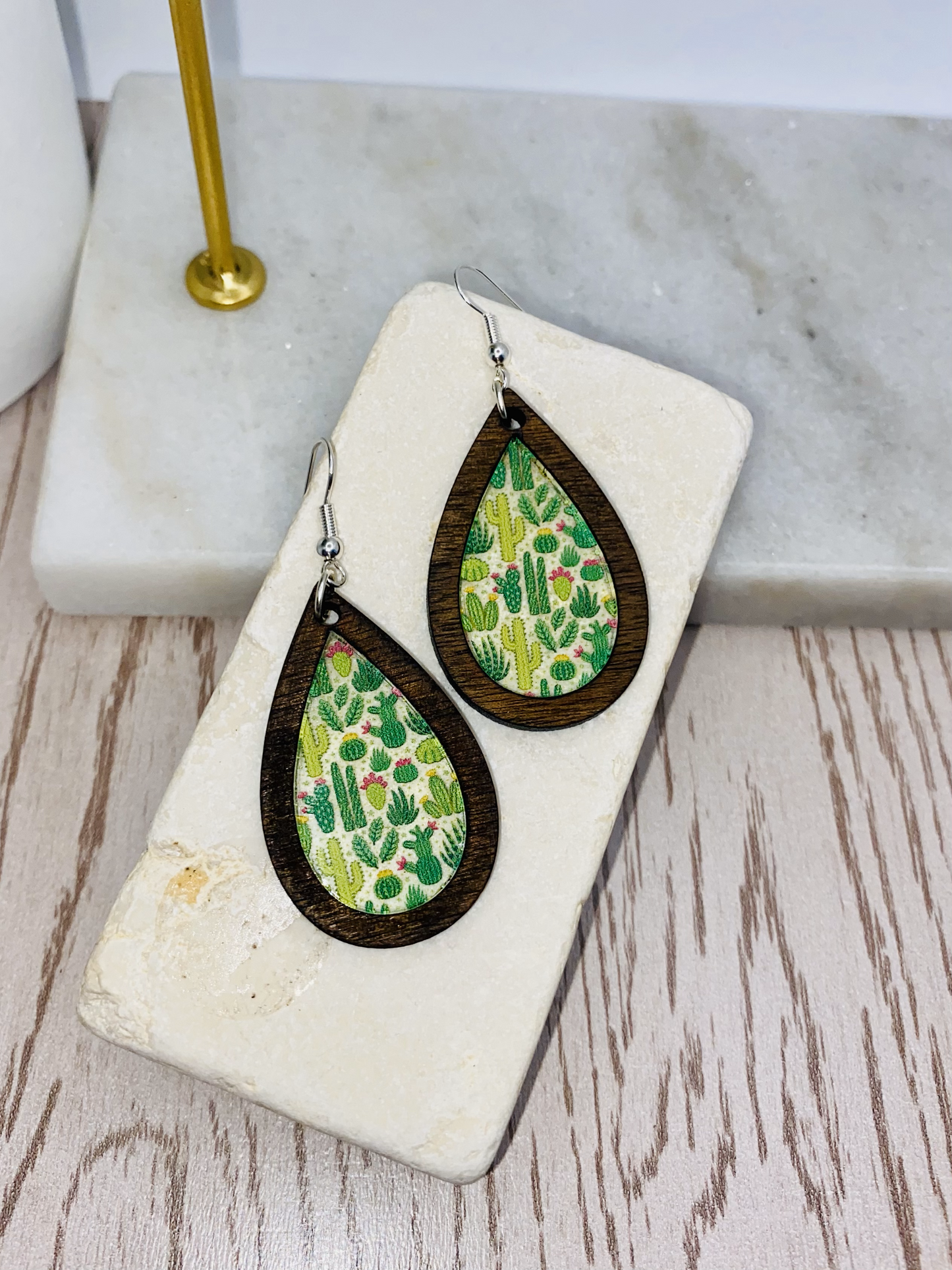Cactus-Succulent Earrings-Round/Teardrop/Boho