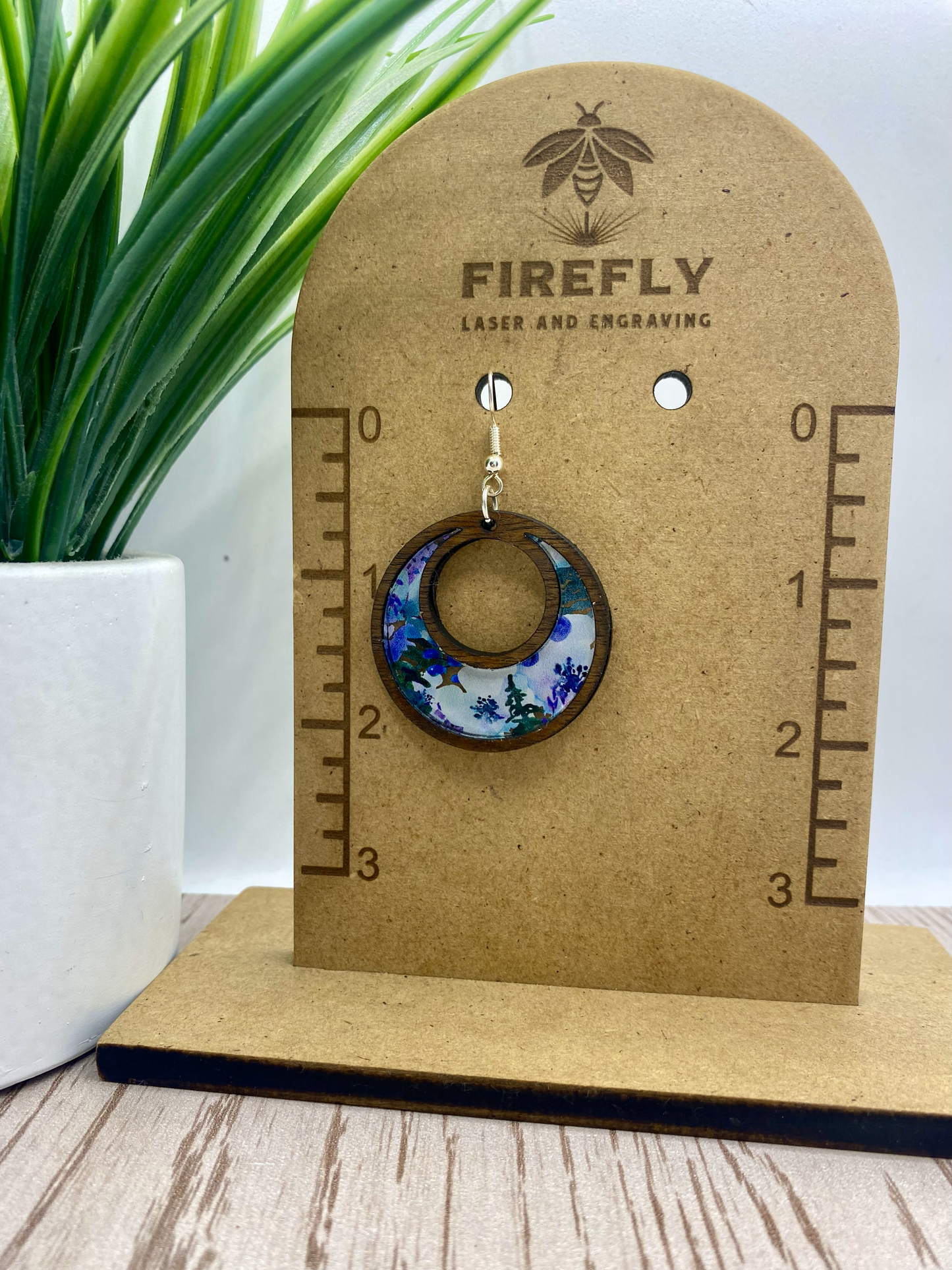 Blue and White Floral earrings-Round/Boho/Teardrop