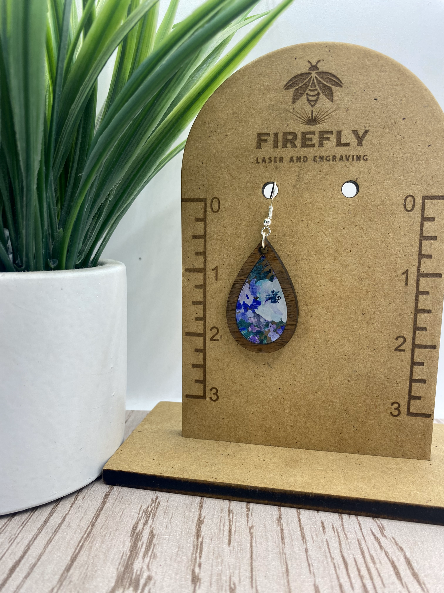 Blue and White Floral earrings-Round/Boho/Teardrop
