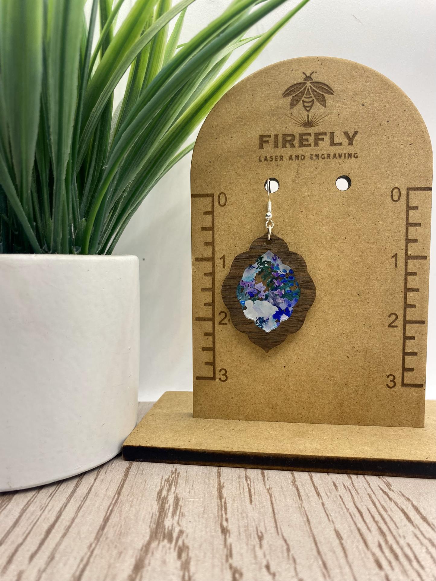 Blue and White Floral earrings-Round/Boho/Teardrop