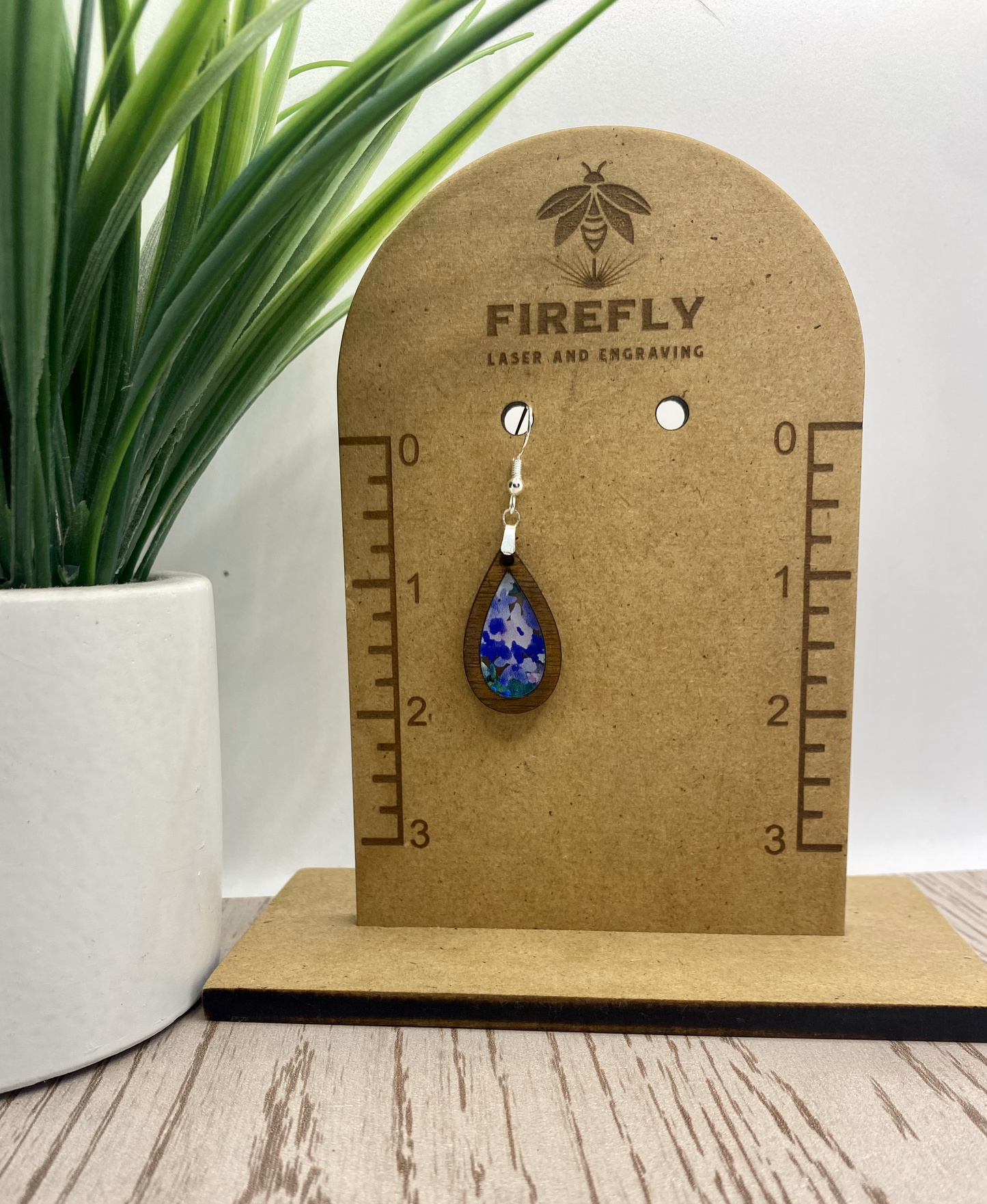 Blue and White Floral earrings-Round/Boho/Teardrop